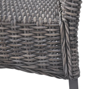 vidaXL Chaises de salle à manger 6 pcs Rotin Kubu marron et bois de manguier