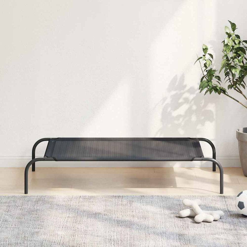 Erhöhtes Hundebett Schwarz L Textilene