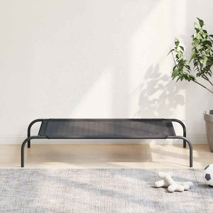 Erhöhtes Hundebett Schwarz L Textilene