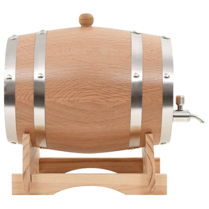 Weinfass mit Hahn, Eiche Massivholz, 6 L