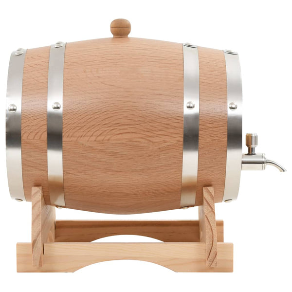 Weinfass mit Hahn, Eiche Massivholz, 6 L