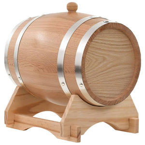 Weinfass mit Hahn, Eiche Massivholz, 6 L