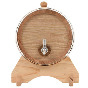 Weinfass mit Hahn, Eiche Massivholz, 6 L