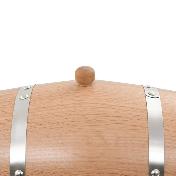 Weinfass mit Hahn, Eiche Massivholz, 6 L