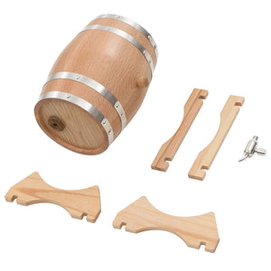 Weinfass mit Hahn, Eiche Massivholz, 6 L