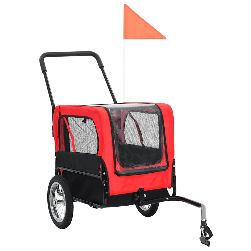 2-in-1 Hunde Fahrradanhänger & Buggy