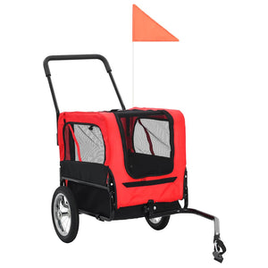 2-in-1 Hunde Fahrradanhänger & Buggy