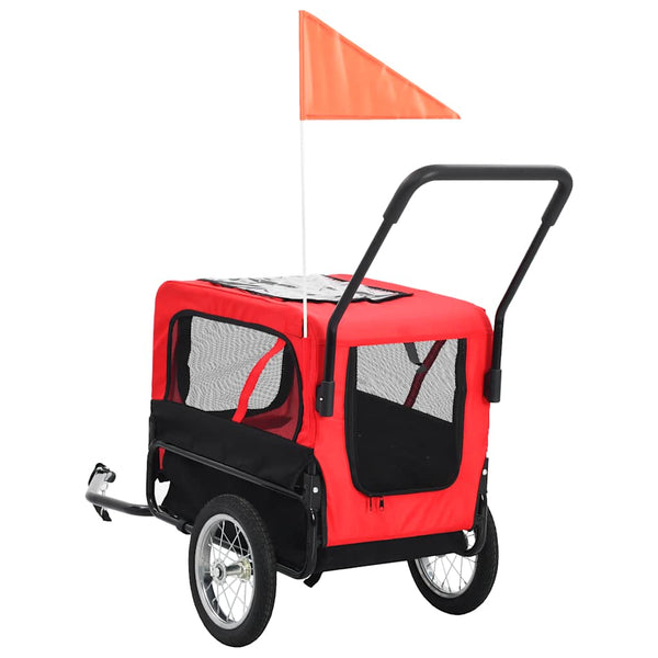 2-in-1 Hunde Fahrradanhänger & Buggy
