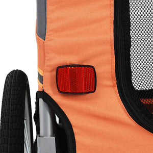 Hunde Fahrradanhänger Orange und Grau