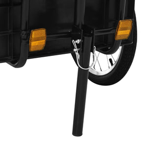 2-in-1 Fahrradanhänger & Handwagen Schwarz