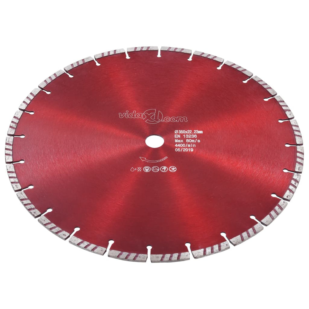 Diamant-Trennscheibe mit Turbo Stahl 350 mm