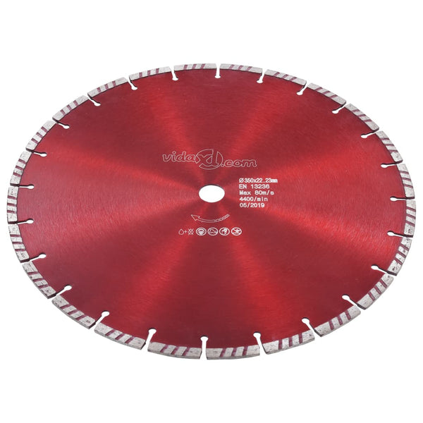 Diamant-Trennscheibe mit Turbo Stahl 350 mm