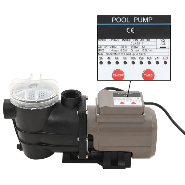 Poolpumpe mit Timer 0.25 HP