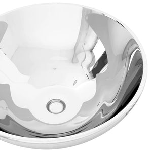 vidaXL Lavabo 32,5 x 14 cm Céramique Argenté