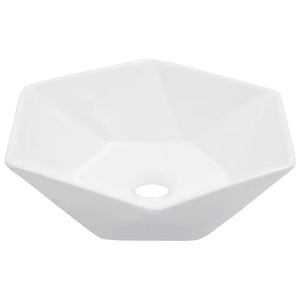Waschbecken 41 x 36,5 x 12 cm Keramik Weiß