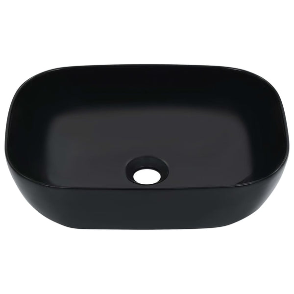 Waschbecken 45,5 x 32 x 13 cm Keramik Schwarz