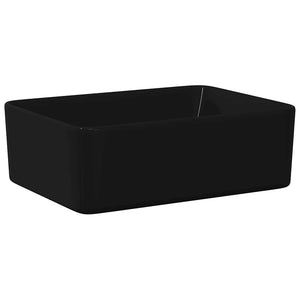 Waschbecken 40 x 30 x 13 cm Keramik Schwarz