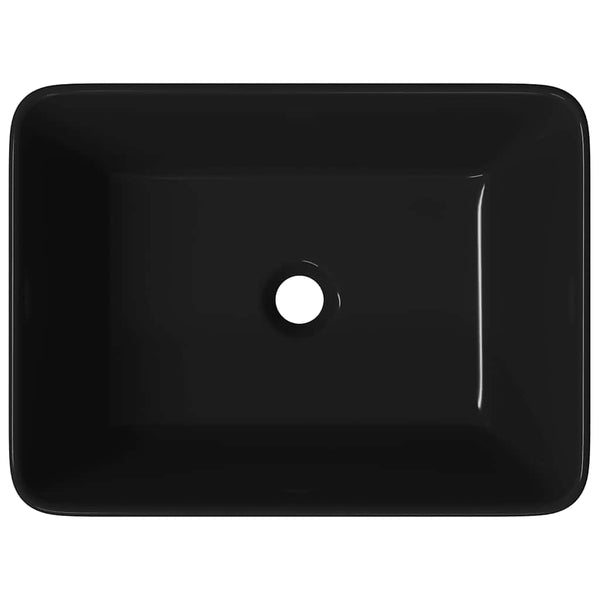 Waschbecken 40 x 30 x 13 cm Keramik Schwarz
