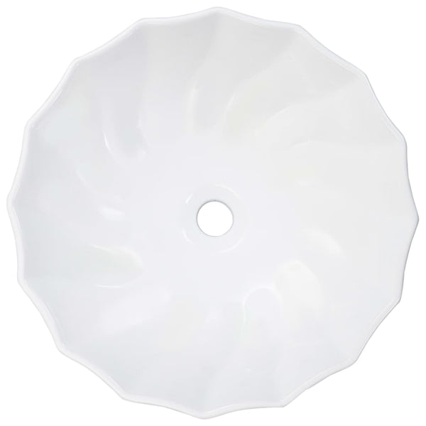 Waschbecken 46 x 17 cm Keramik Weiß