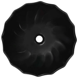 Waschbecken 46 x 17 cm Keramik Schwarz