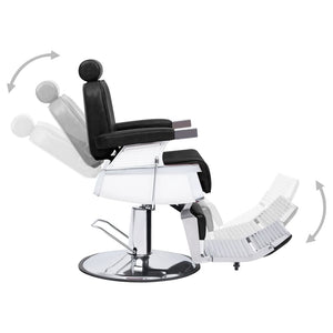vidaXL Fauteuil de barbier Noir 68x69x116 cm Similicuir