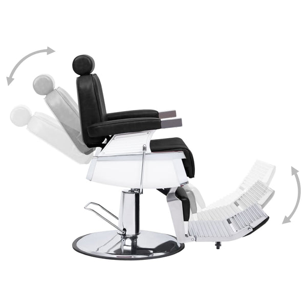 vidaXL Fauteuil de barbier Noir 68x69x116 cm Similicuir