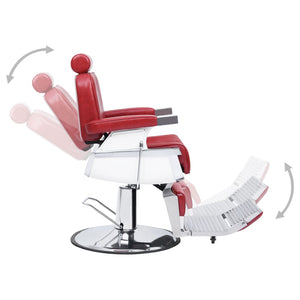 Roter Friseurstuhl Kunstleder