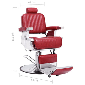 Roter Friseurstuhl Kunstleder