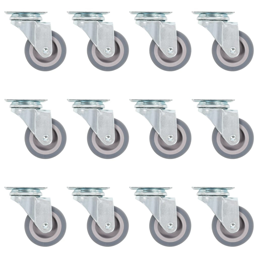vidaXL Roulettes pivotantes 12 pcs 50 mm