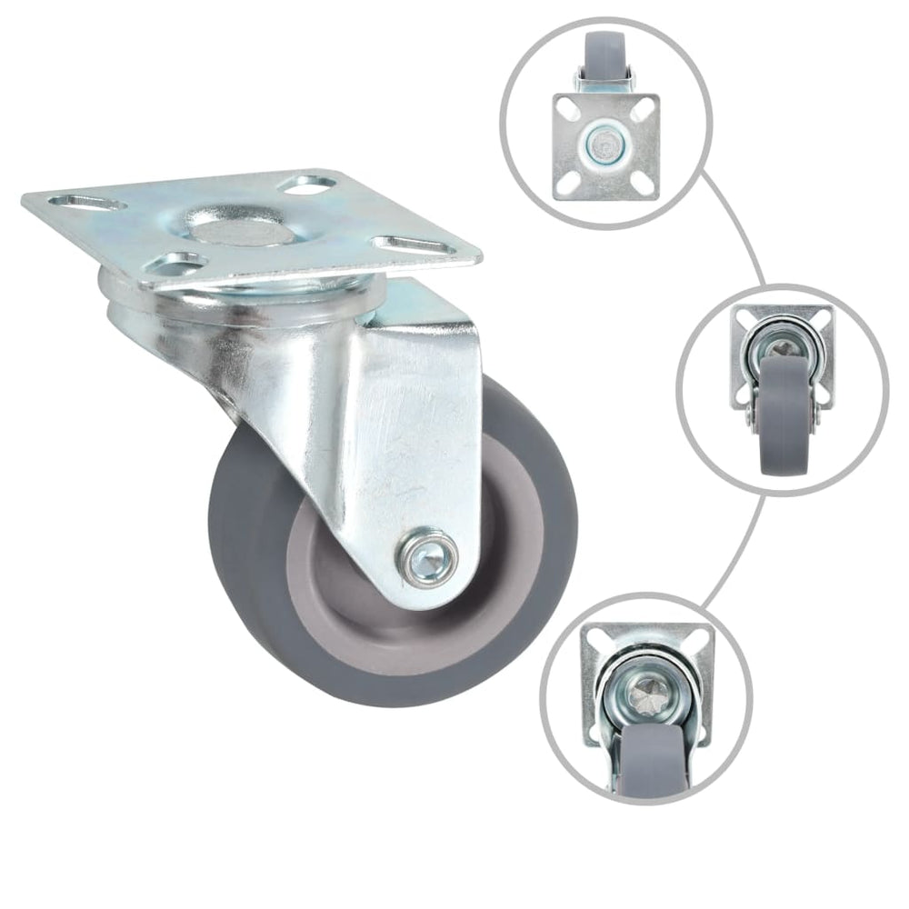 vidaXL Roulettes pivotantes 12 pcs 50 mm