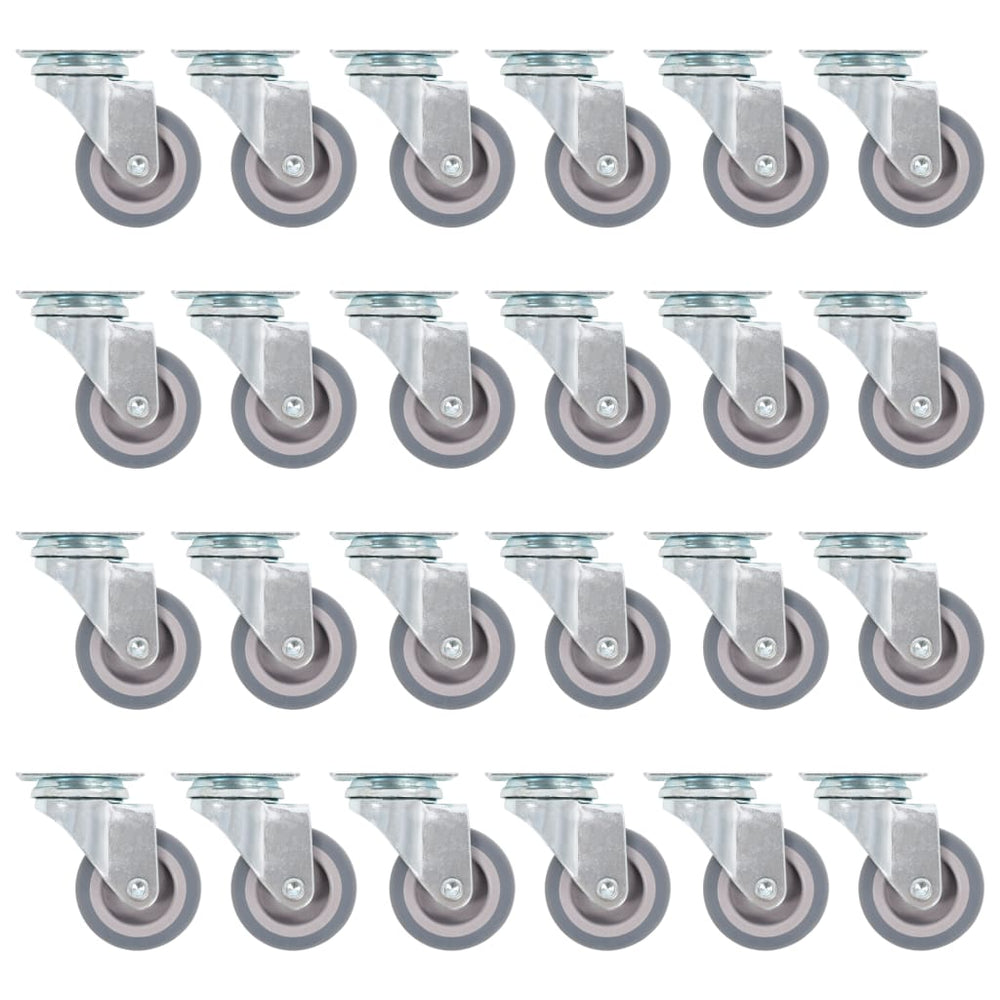 vidaXL Roulettes pivotantes 24 pcs 50 mm