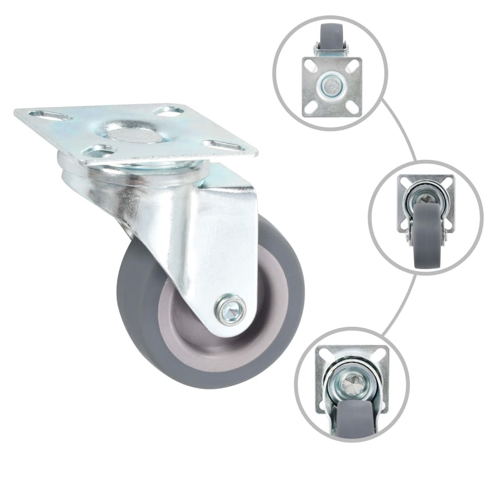 vidaXL Roulettes pivotantes 24 pcs 50 mm