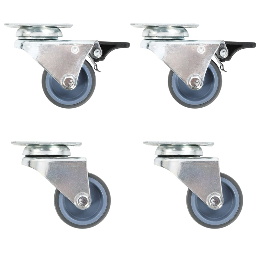 vidaXL Roulettes doubles pivotantes 4 pcs 50 mm