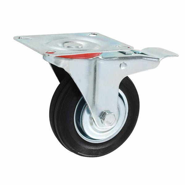 vidaXL Roulettes pivotantes avec double frein 4 pcs 100 mm