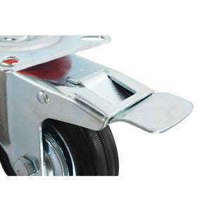 vidaXL Roulettes pivotantes avec double frein 4 pcs 100 mm