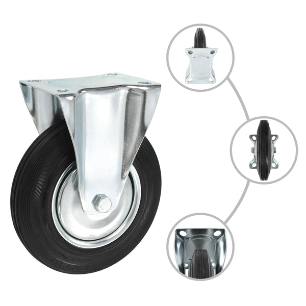 vidaXL Roulettes pivotantes 4 pcs 200 mm