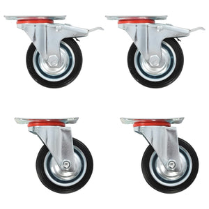 vidaXL Swivel Casters 4 pcs. 75 mm