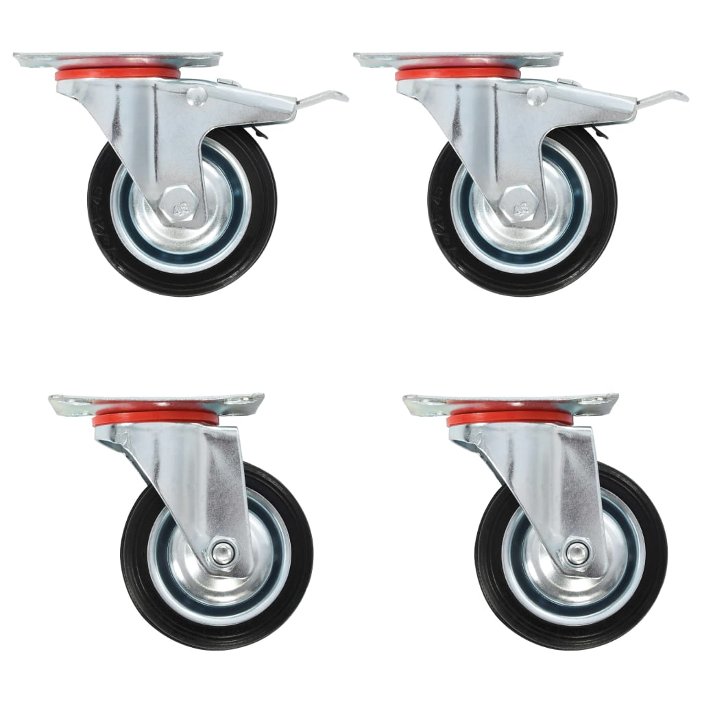 vidaXL Swivel Casters 4 pcs. 75 mm