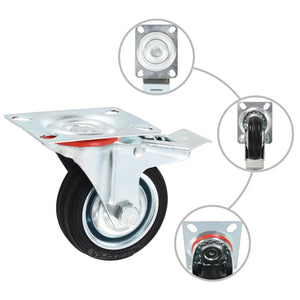 vidaXL Swivel Casters 4 pcs. 75 mm