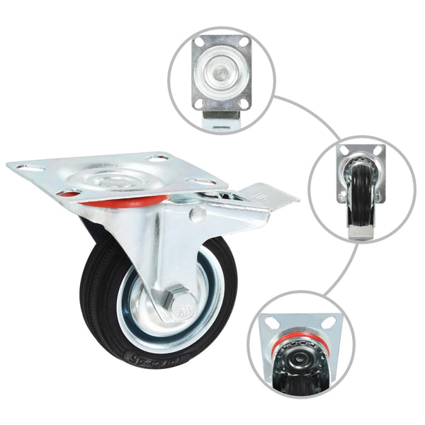 vidaXL Swivel Casters 4 pcs. 75 mm