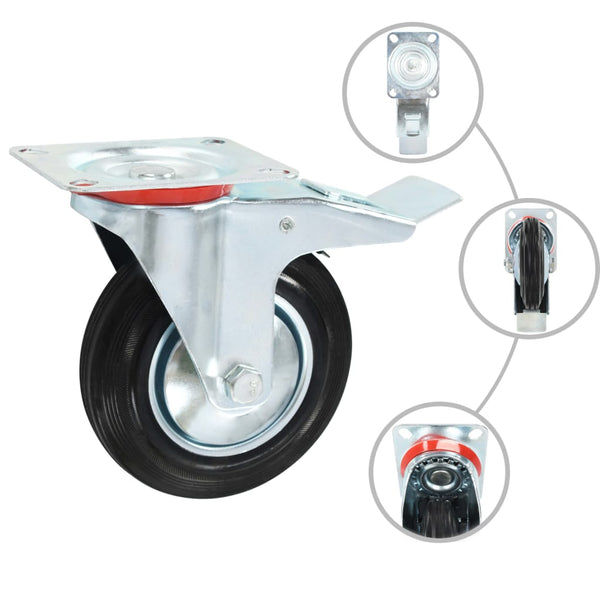 vidaXL Roulettes pivotantes 4 pcs 160 mm