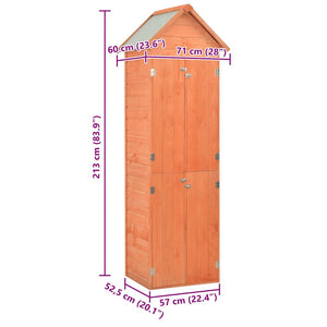 Garten-Geräteschuppen 71x60x213 cm Holz