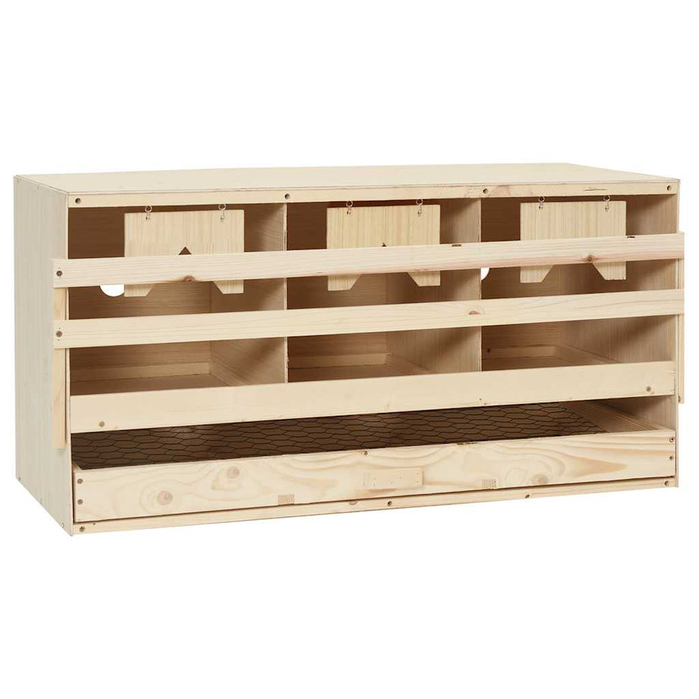 vidaXL 3-Tier Nest Box 72x33x38 cm Solid Pine Wood