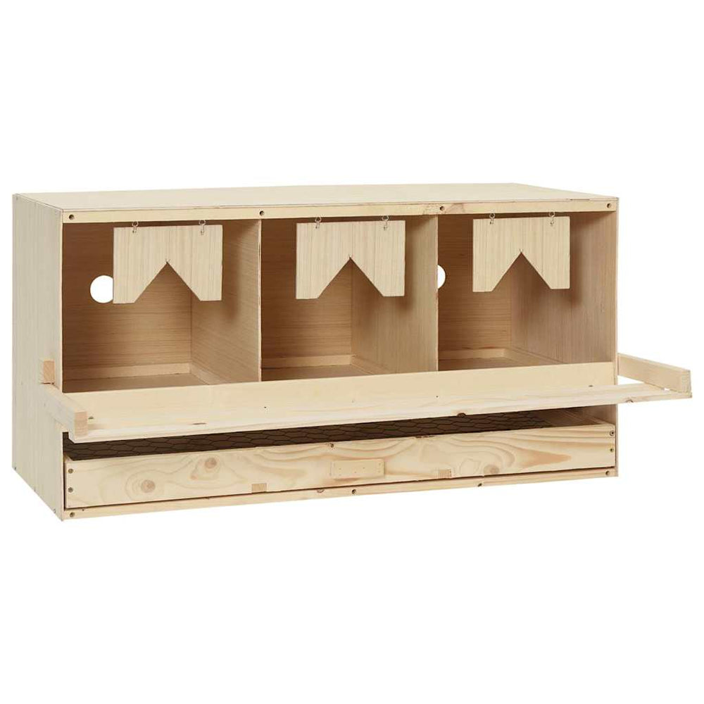 vidaXL 3-Tier Nest Box 72x33x38 cm Solid Pine Wood