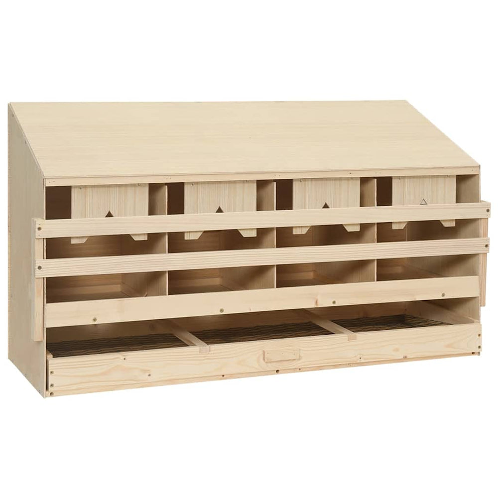 vidaXL 4-Compartment Laying Nest 106x40x59 cm Solid Pine Wood
