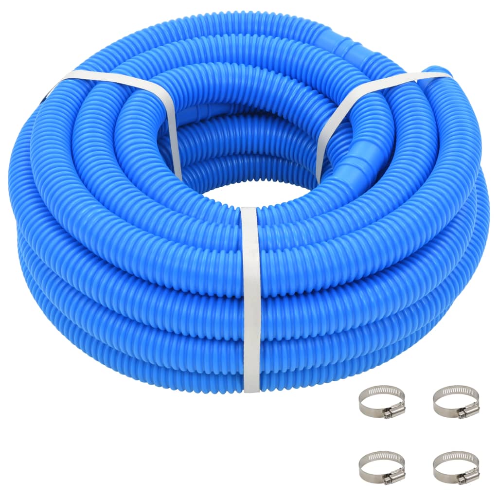 Poolschlauch mit Klemmen Blau 38 mm 12 m