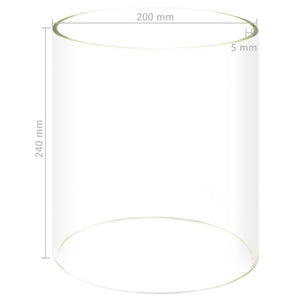 Glaszylinder für Würstchenwärmer 200x240 mm