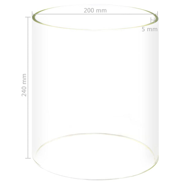 Glaszylinder für Würstchenwärmer 200x240 mm