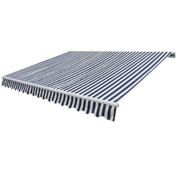 vidaXL Auvent manuel à bras articulé 300 cm bleu/blanc