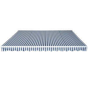 Gelenkarmmarkise 450 cm Blau/Weiß